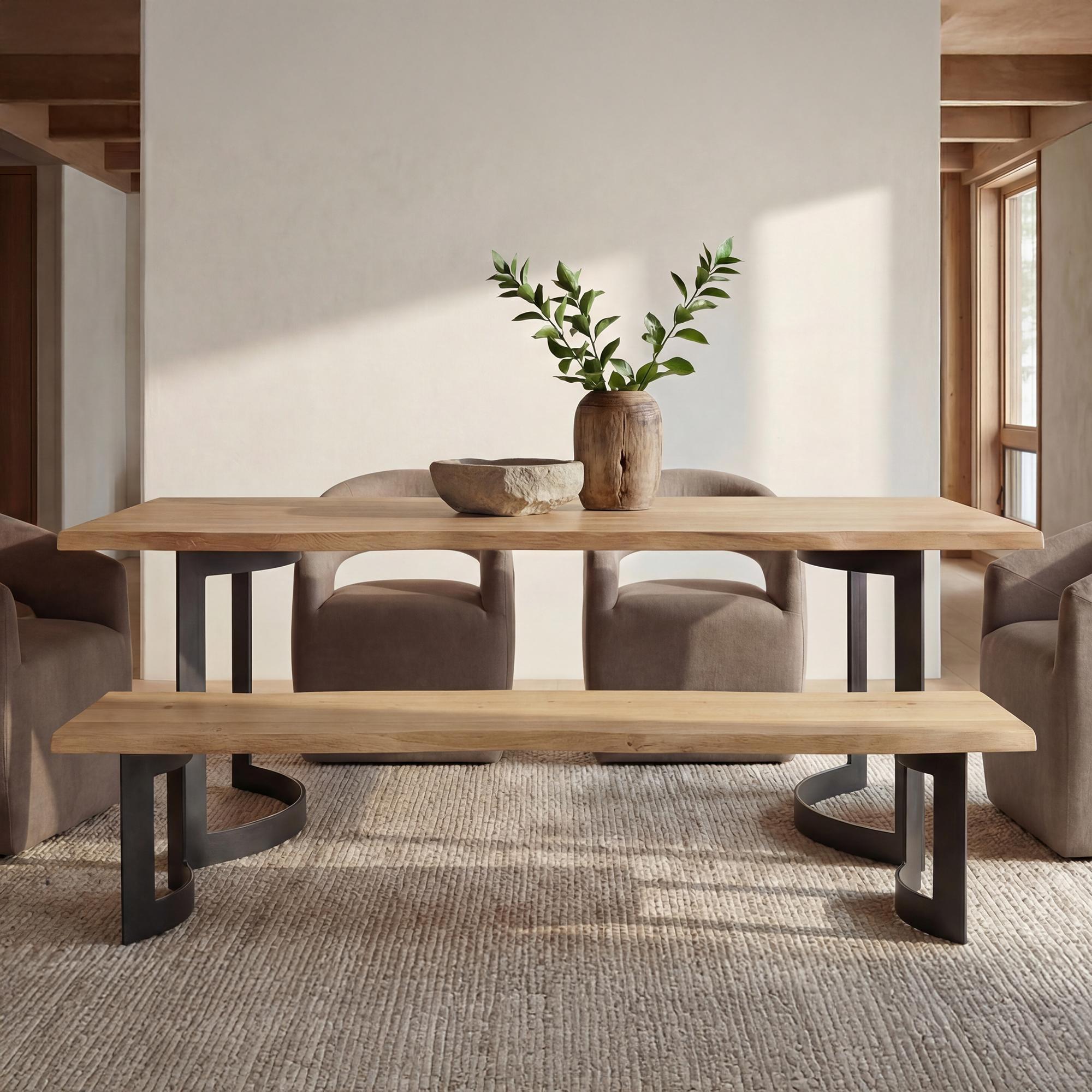 Bent Bench Small Oak - Image 2