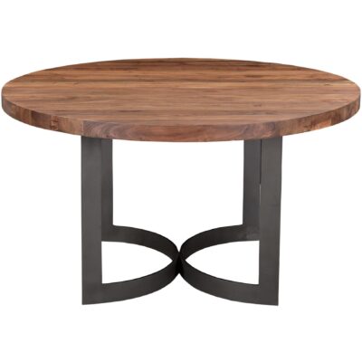 Alternative view of Bent Round Dining Table 54" Smoked