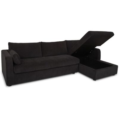 Alternative view of Burrow Sleeper Sectional With Storage Chaise Black Right