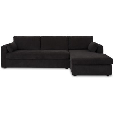 Burrow Sleeper Sectional With Storage Chaise Black Right