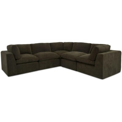 Alternative view of Cates Classic L Modular Sectional Dark Green