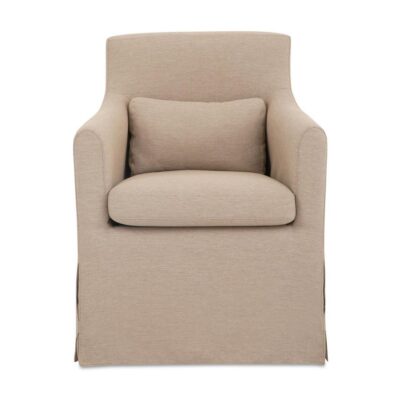 Lydia Outdoor Slipcover Dining Chair Light Brown