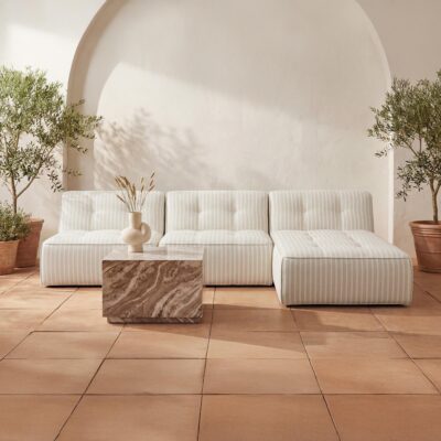 Alternative view of Sunseeker Outdoor Chaise Brown Stripe