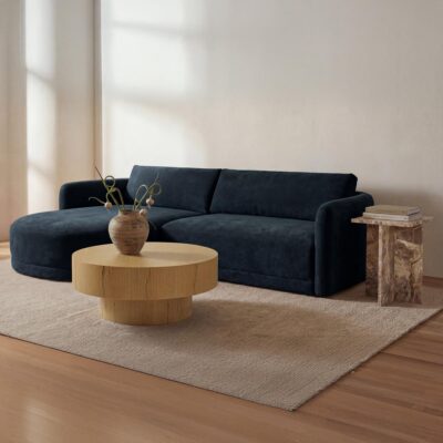 Alternative view of Emmy Sectional Dark Blue Left