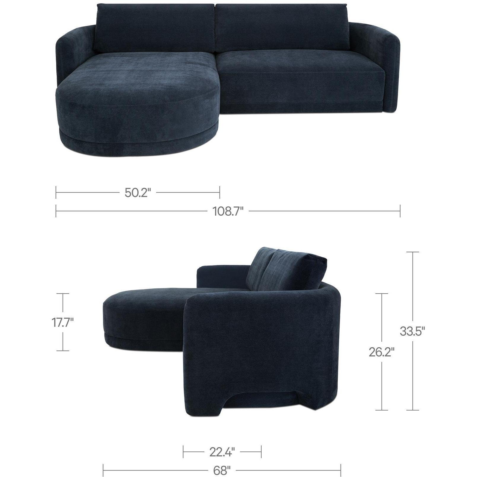 Emmy Sectional Dark Blue Left - Image 3