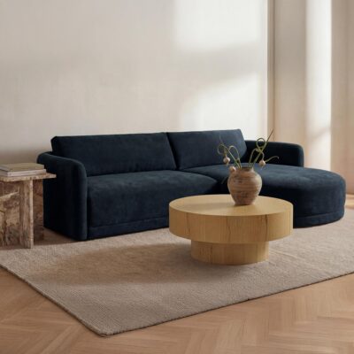 Alternative view of Emmy Sectional Dark Blue Right
