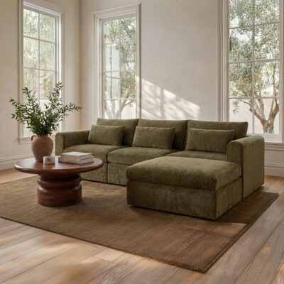 Alternative view of Swift Storage Ottoman Dark Green