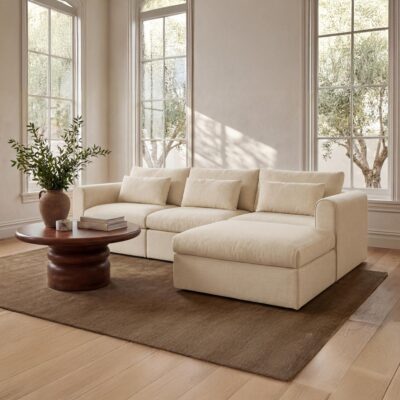 Alternative view of Swift Storage Ottoman Light Beige