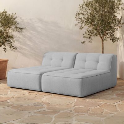 Alternative view of Sunseeker 2 Piece Outdoor Sun Lounger Light Blue