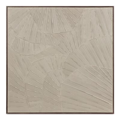 Flutter Framed Painting Cool Beige
