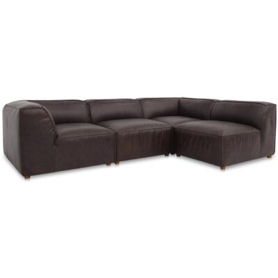 Alternative view of Form Signature Modular Sectional Espresso Brown Leather