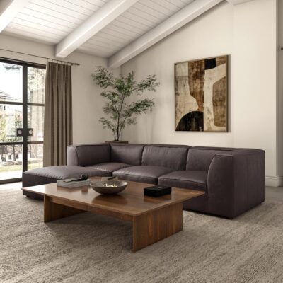 Alternative view of Form Nook Modular Sectional Espresso Brown