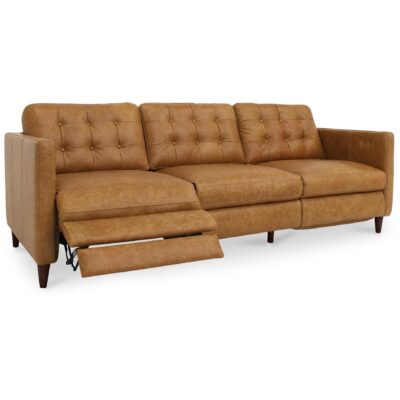 Alternative view of Bridgers Power Recliner Sofa Tan Leather
