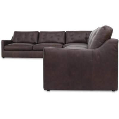 Alternative view of Thurlow Corner Modular Sectional Espresso Brown Leather