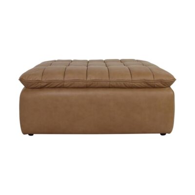 Alternative view of Lino Ottoman Tan Leather