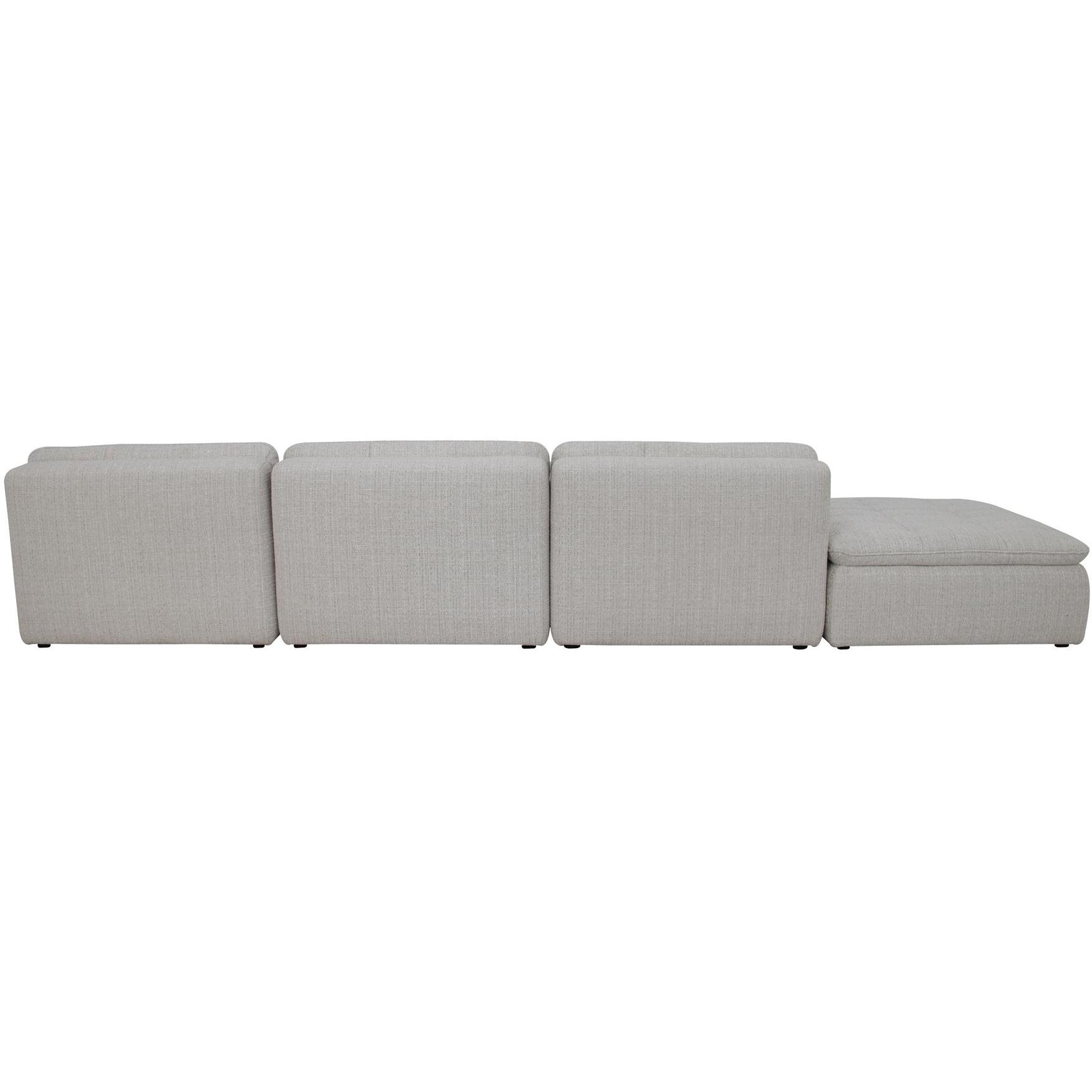 Lino Lounge Modular Sectional Textured Oat - Image 4