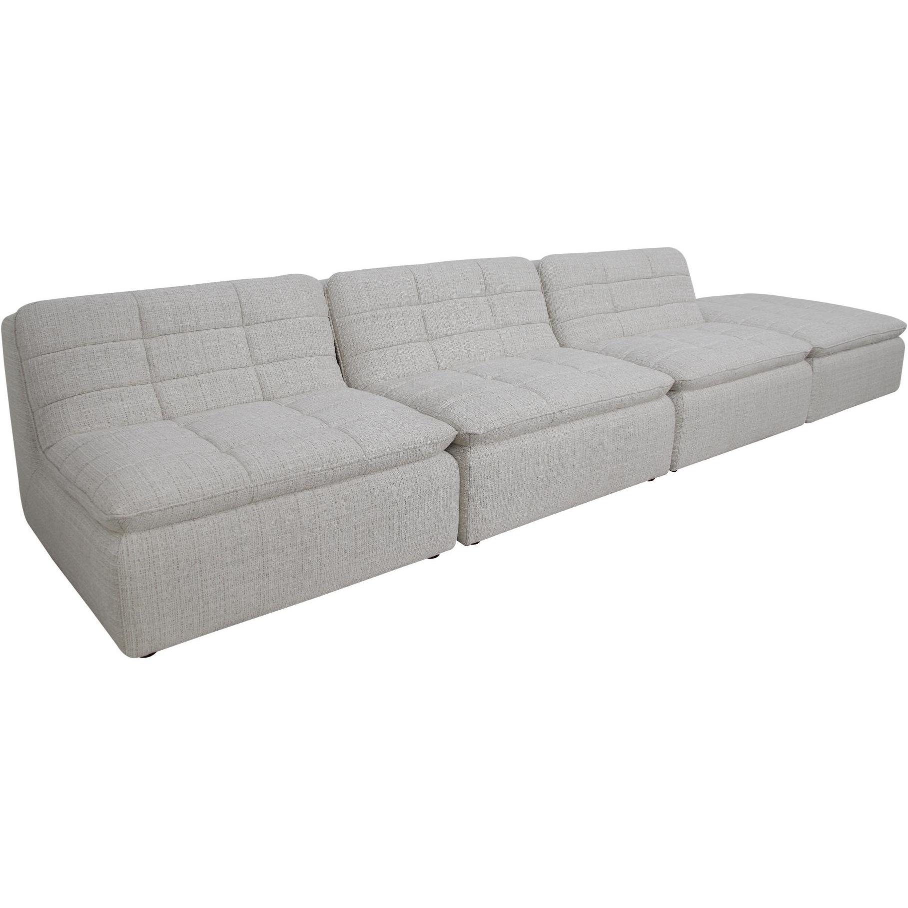 Lino Lounge Modular Sectional Textured Oat - Image 2