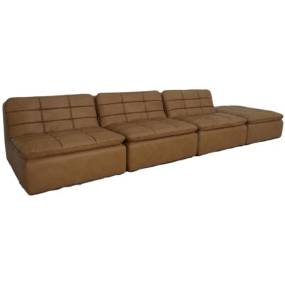 Alternative view of Lino Lounge Modular Sectional Tan Leather
