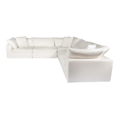 Alternative view of Clay Classic L Modular Sectional Livesmart Fabric White