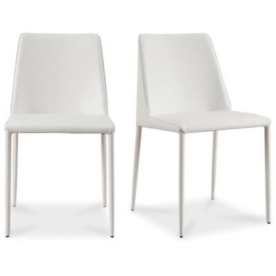 Alternative view of Nora Dining Chair White Vegan Leather-Set of Two