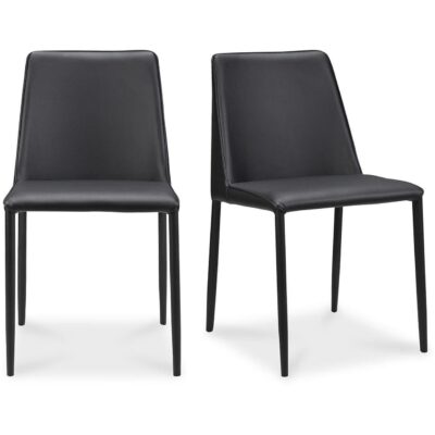 Alternative view of Nora Pu Dining Chair Black (Set of 2)