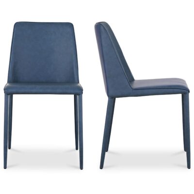 Alternative view of Nora Dining Chair Ocean Cavern Grey Vegan Leather (Set of 2)