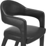 Martens Dining Chair Black Leather - Image 7