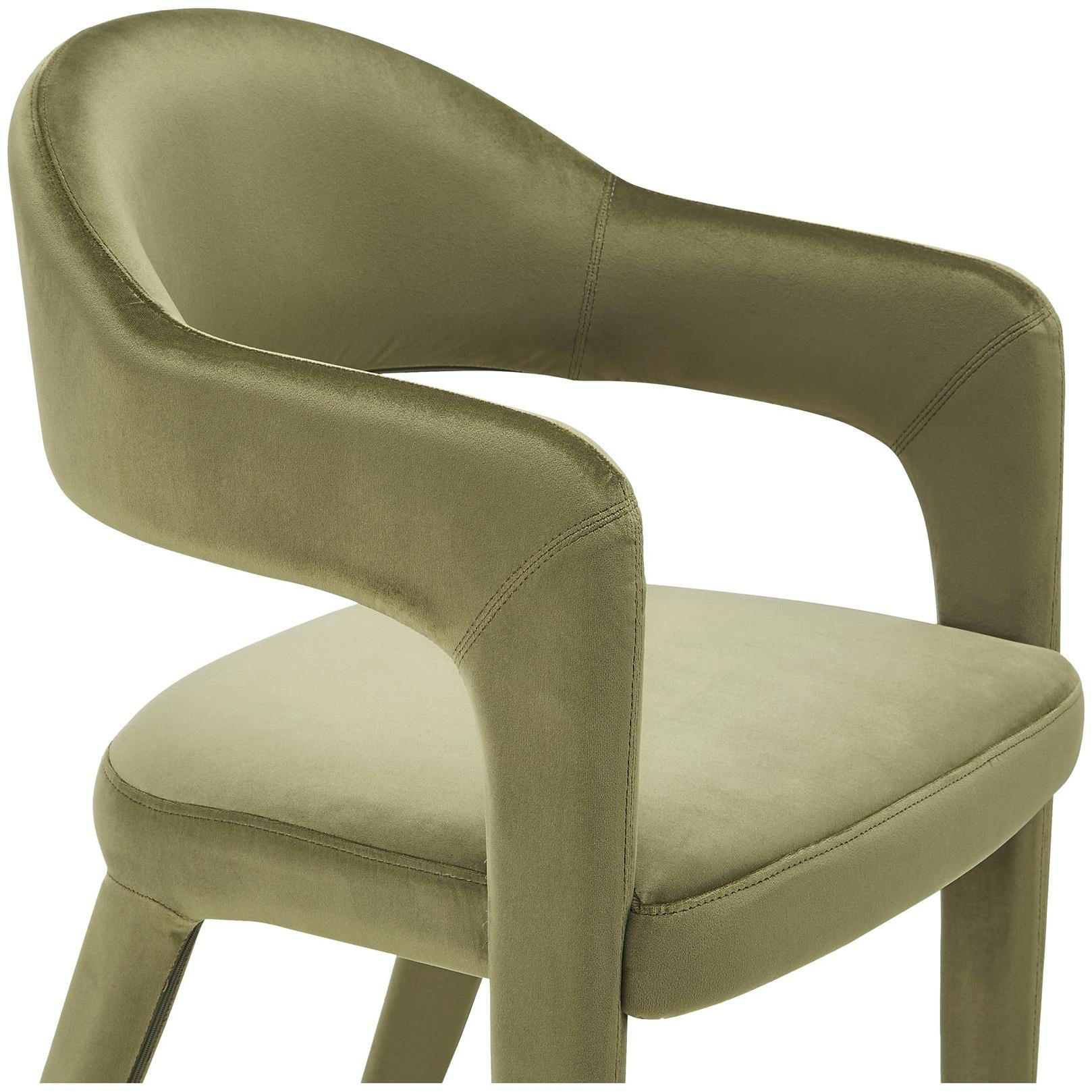 Martens Dining Chair Green Velvet 6 Martens Dining Chair Green Velvet - Image 6