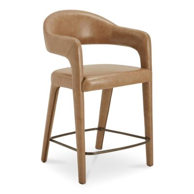 Alternative view of Martens Counter Stool Brown Leather
