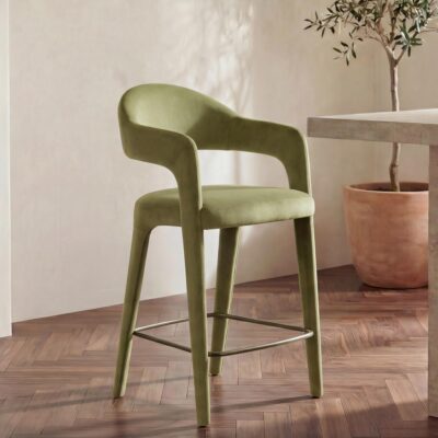 Alternative view of Martens Counter Stool Green Velvet