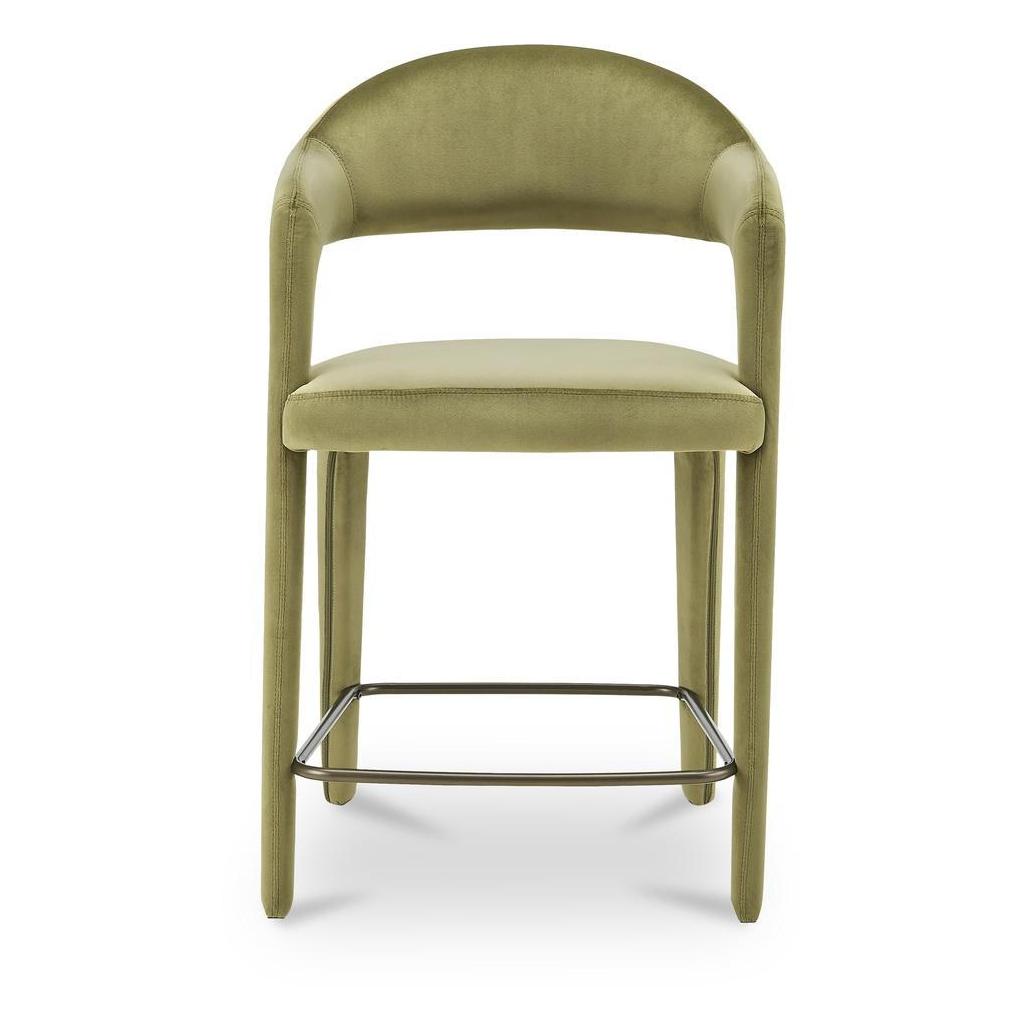 Martens Counter Stool Green Velvet