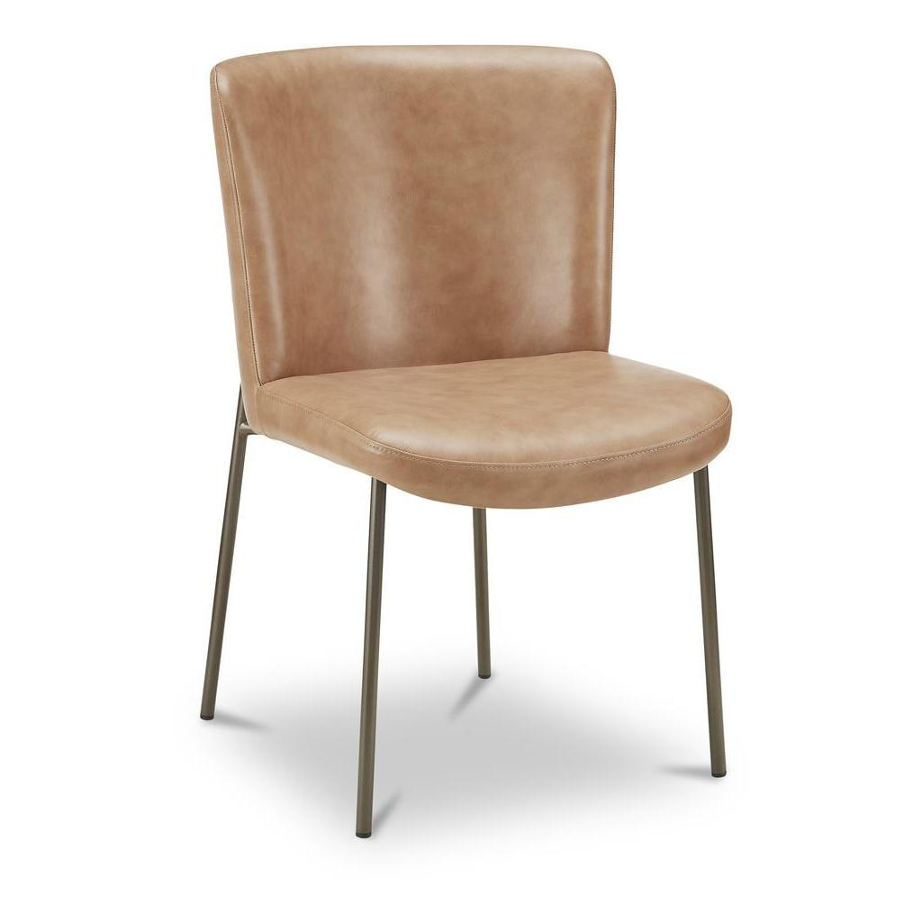 Early Dining Chair Tan Leather-Set Of Two 3 Early Dining Chair Tan Leather-Set Of Two - Image 3