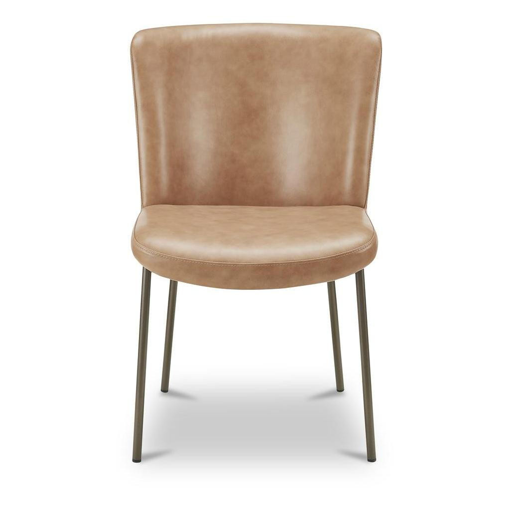 Early Dining Chair Tan Leather-Set Of Two 2 Early Dining Chair Tan Leather-Set Of Two - Image 2