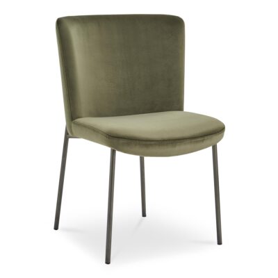 Alternative view of Early Dining Chair Faux Green Mohair - Set of Two