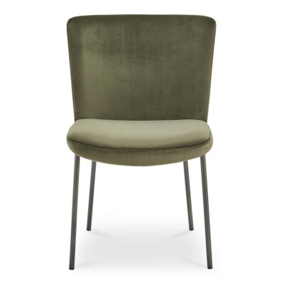 Early Dining Chair Faux Green Mohair - Set of Two