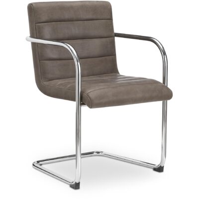 Alternative view of Pedro Dining Chair Dark Brown Leather Set of Two