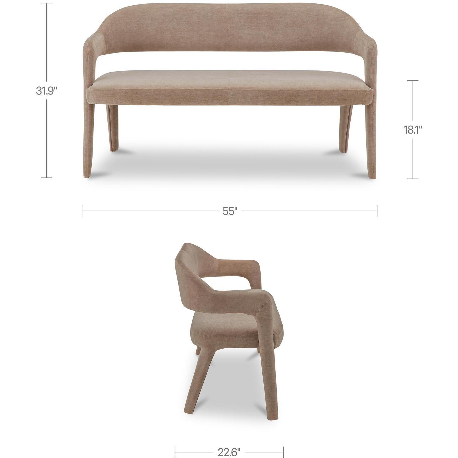 Martens Dining Bench Camel - Image 3