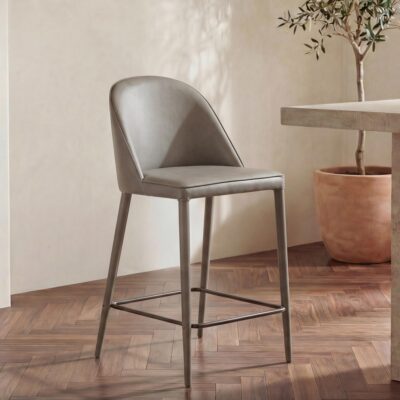 Alternative view of Burton Counter Stool Grey Vegan Leather