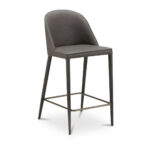 Burton Counter Stool Grey Vegan Leather - Image 2