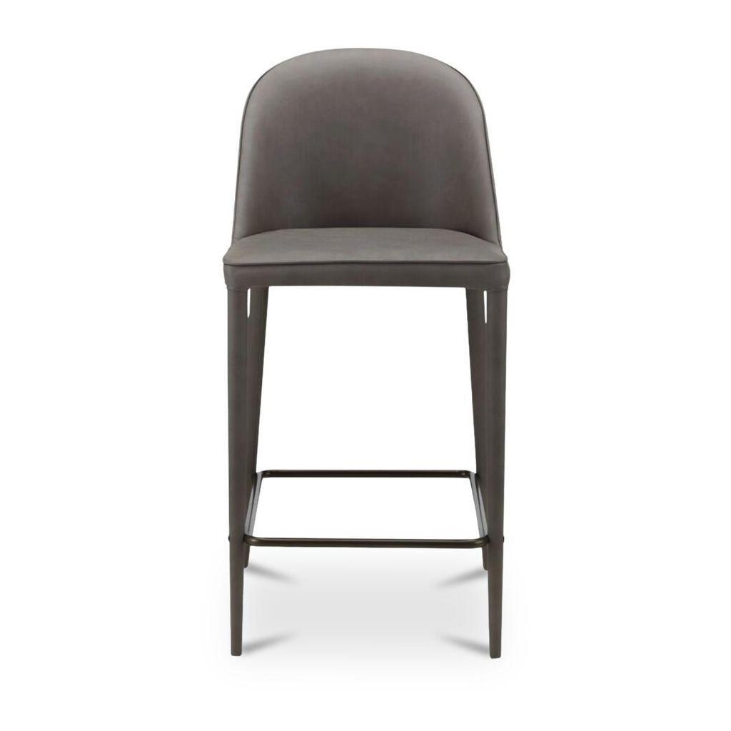 Burton Counter Stool Grey Vegan Leather