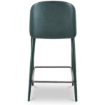Burton Counter Stool Dark Teal Vegan Leather - Image 5