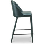 Burton Counter Stool Dark Teal Vegan Leather - Image 4