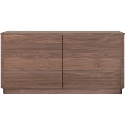 Round Off Dresser Walnut Brown