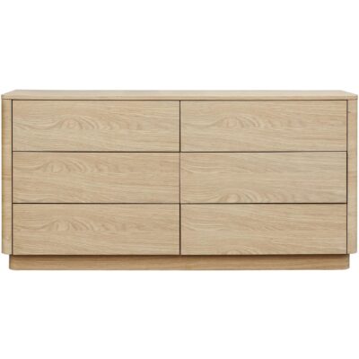 Round Off Dresser Light Oak Brown