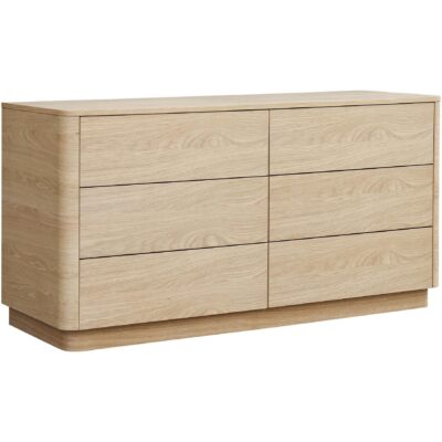 Alternative view of Round Off Dresser Light Oak Brown