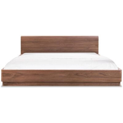 Round Off Queen Bed Walnut Brown