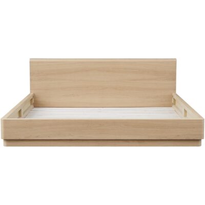 Alternative view of Round Off King Bed Light Oak Brown