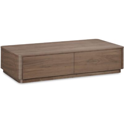 Alternative view of Round Off Coffee Table Walnut Brown