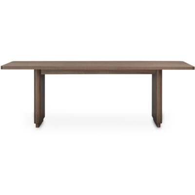 Round Off Small Dining Table Walnut Brown