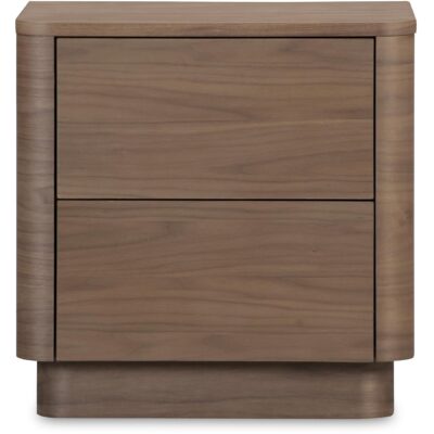 Round Off Tall Nightstand Walnut Brown